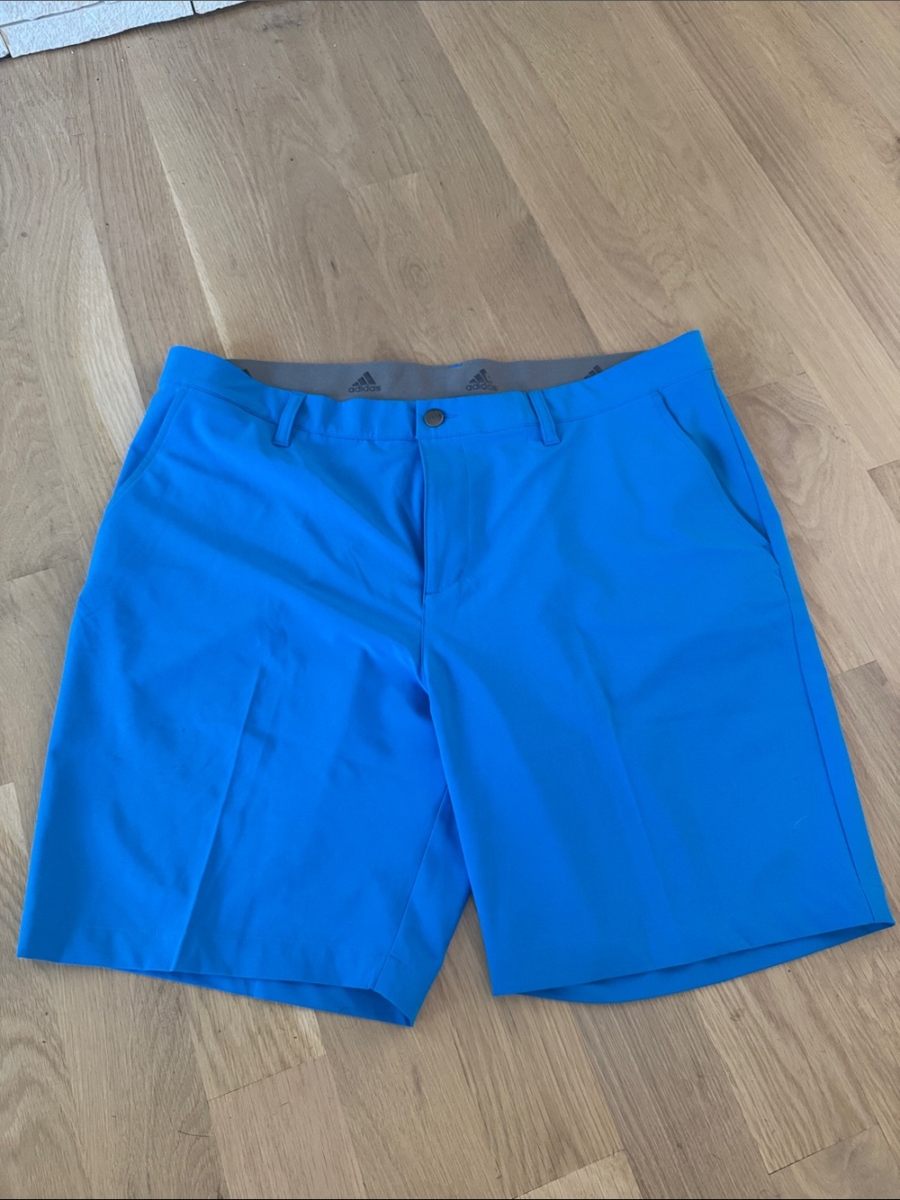 adidas Men’s Electric Blue Flat Front Performance Shorts